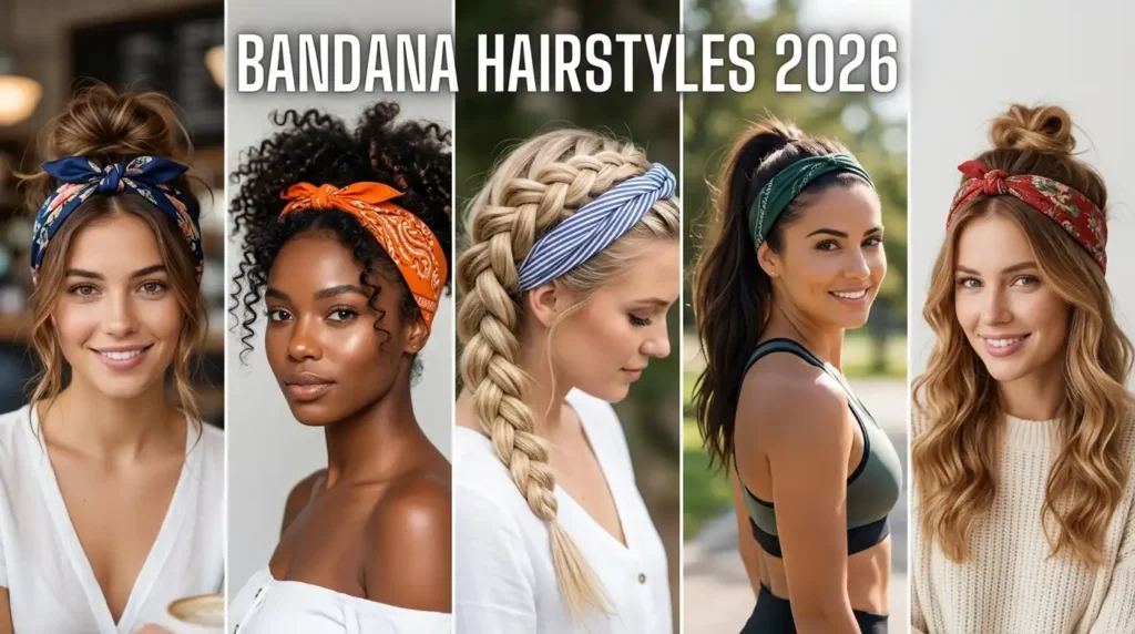 Bandana Hairstyles: Trendy & Easy Looks You Need to Try in 2026 bandana hairstyles collage 202605131007 optimized