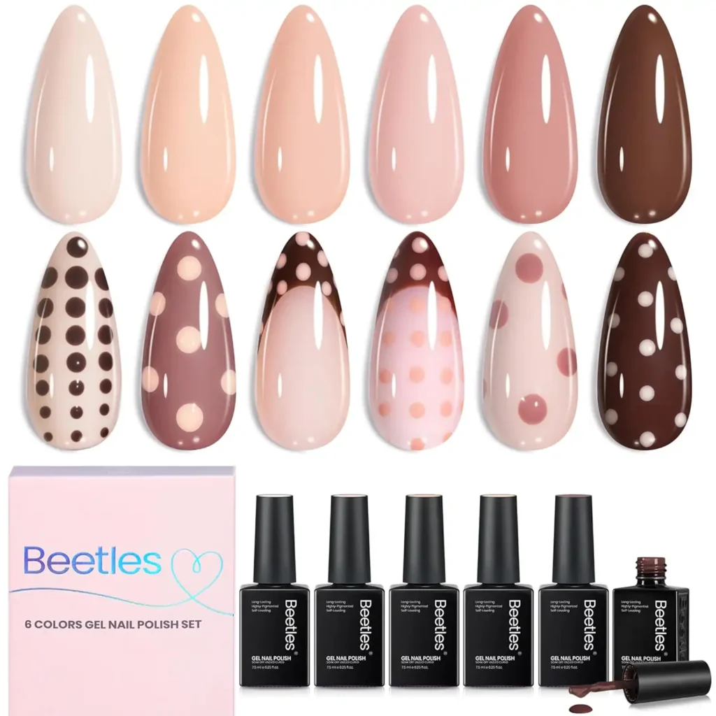 Pearl Chrome Nail Ideas: Elegant Glossy Manicure Trends You Need to Try beetles nude gel polish set optimized