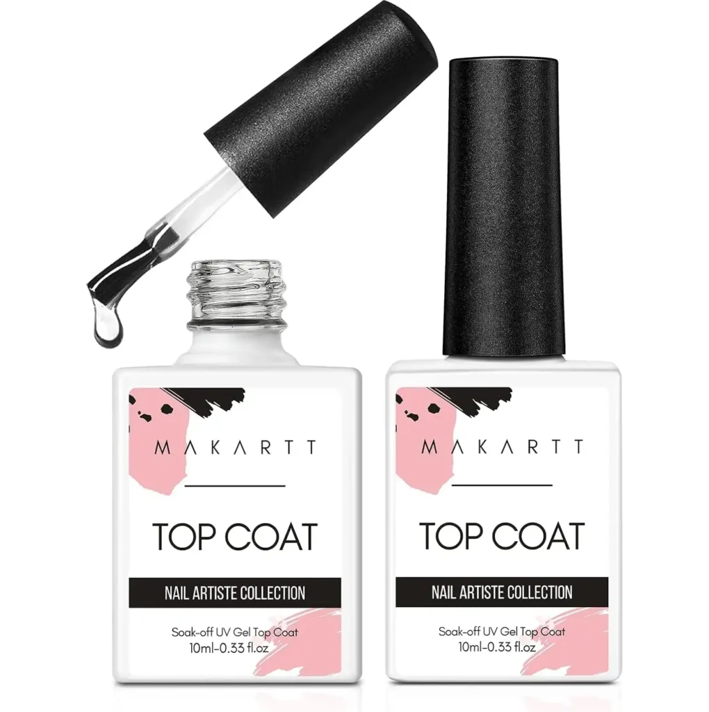 Pearl Chrome Nail Ideas: Elegant Glossy Manicure Trends You Need to Try makartt no wipe gel top coat optimized