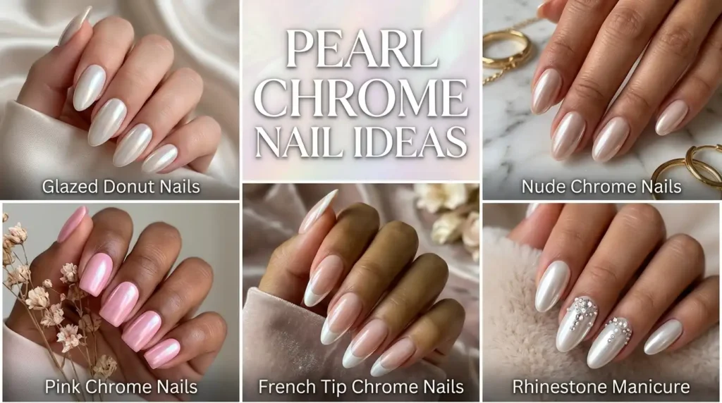Pearl Chrome Nail Ideas: Elegant Glossy Manicure Trends You Need to Try pearl chrome nail designs 202605111404 optimized