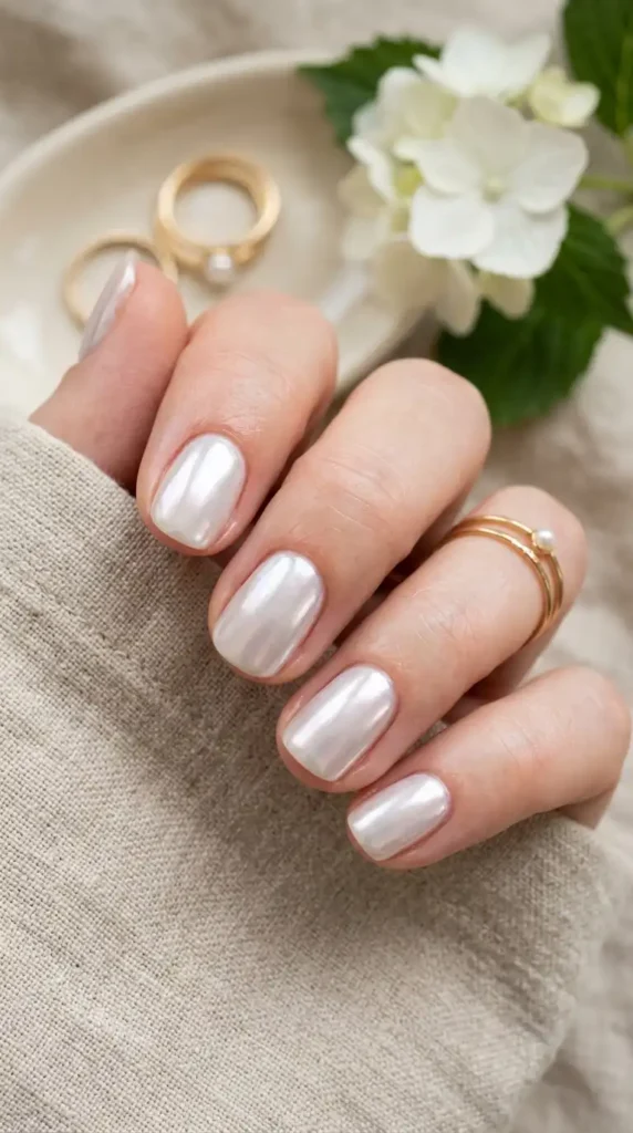 Pearl Chrome Nail Ideas: Elegant Glossy Manicure Trends You Need to Try pearl chrome nails glossy finish 202605111417 optimized