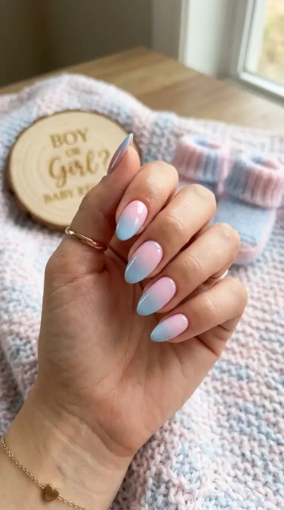 Gender Reveal Nail Designs: 20 Creative Ideas for the Perfect Celebration pink blue ombre gender reveal 202605081243 (1) optimized