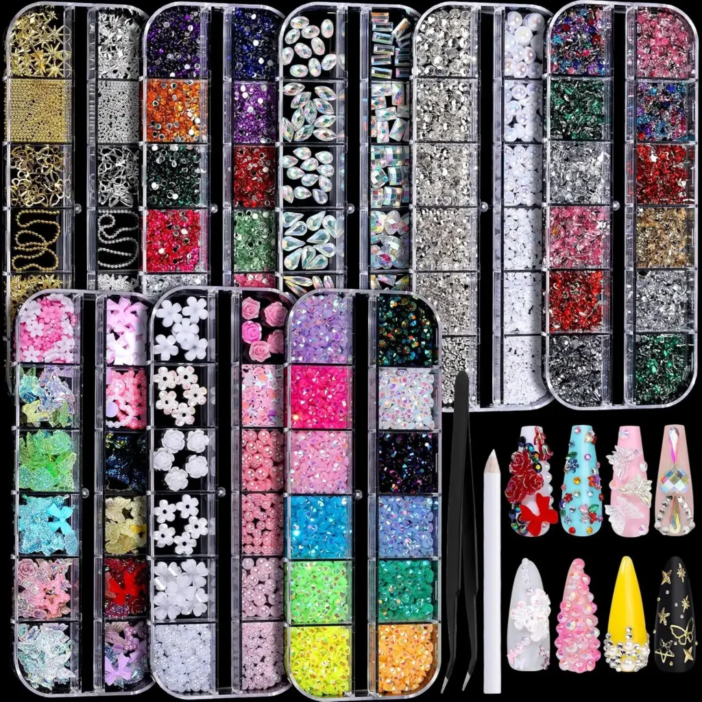 Gender Reveal Nail Designs: 20 Creative Ideas for the Perfect Celebration rhinestones optimized