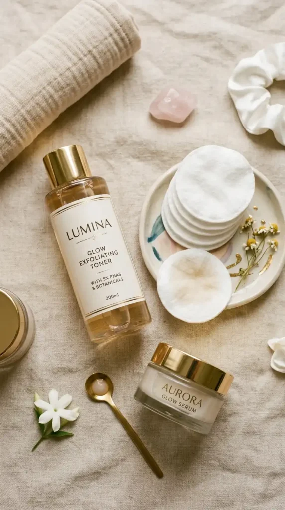 How to Prep Your Skin Before Makeup for a Smooth, Flawless Finish skincare flat lay with toner 202605111713 optimized