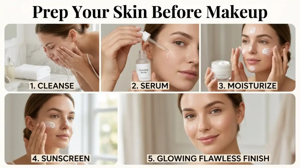 How to Prep Your Skin Before Makeup for a Smooth, Flawless Finish skincare prep before makeup 202605111500 optimized (1)