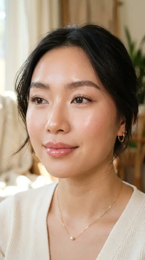 Top Makeup Trends 2026: Viral Beauty Looks Everyone Will Be Wearing woman with glowing glass skin 202605090918 optimized