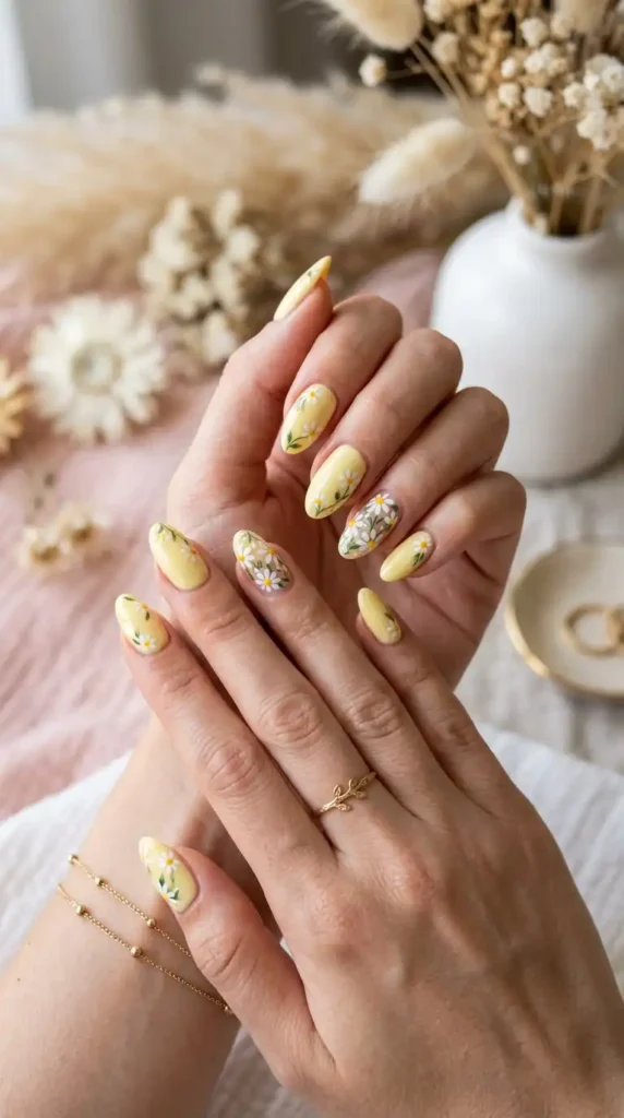 Yellow Nail Ideas: 20 Trendy Designs That Brighten Every Season yellow daisy nails floral art 202605101939 optimized