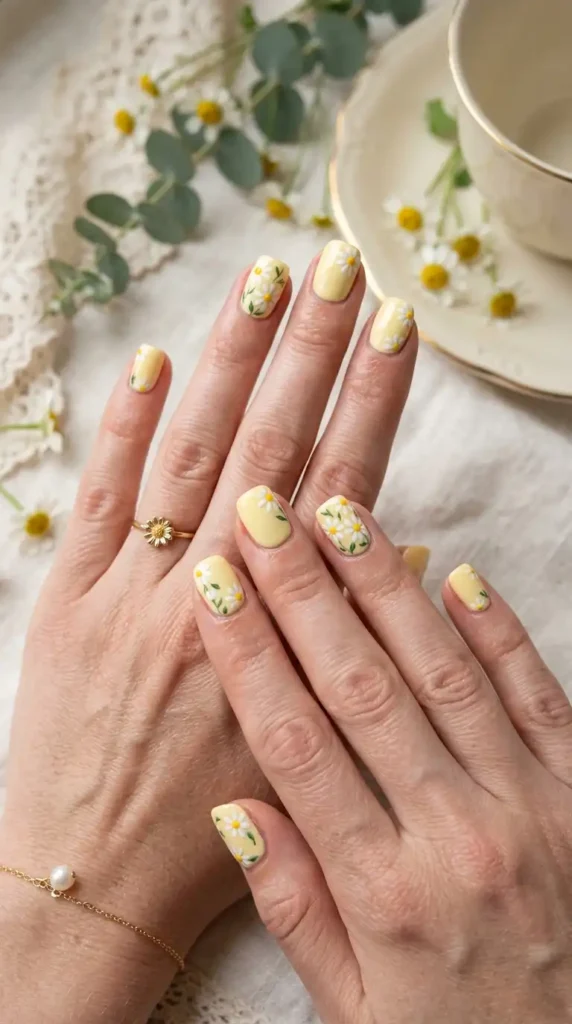 Yellow Nail Ideas: 20 Trendy Designs That Brighten Every Season yellow daisy nails floral art 202605101942 optimized