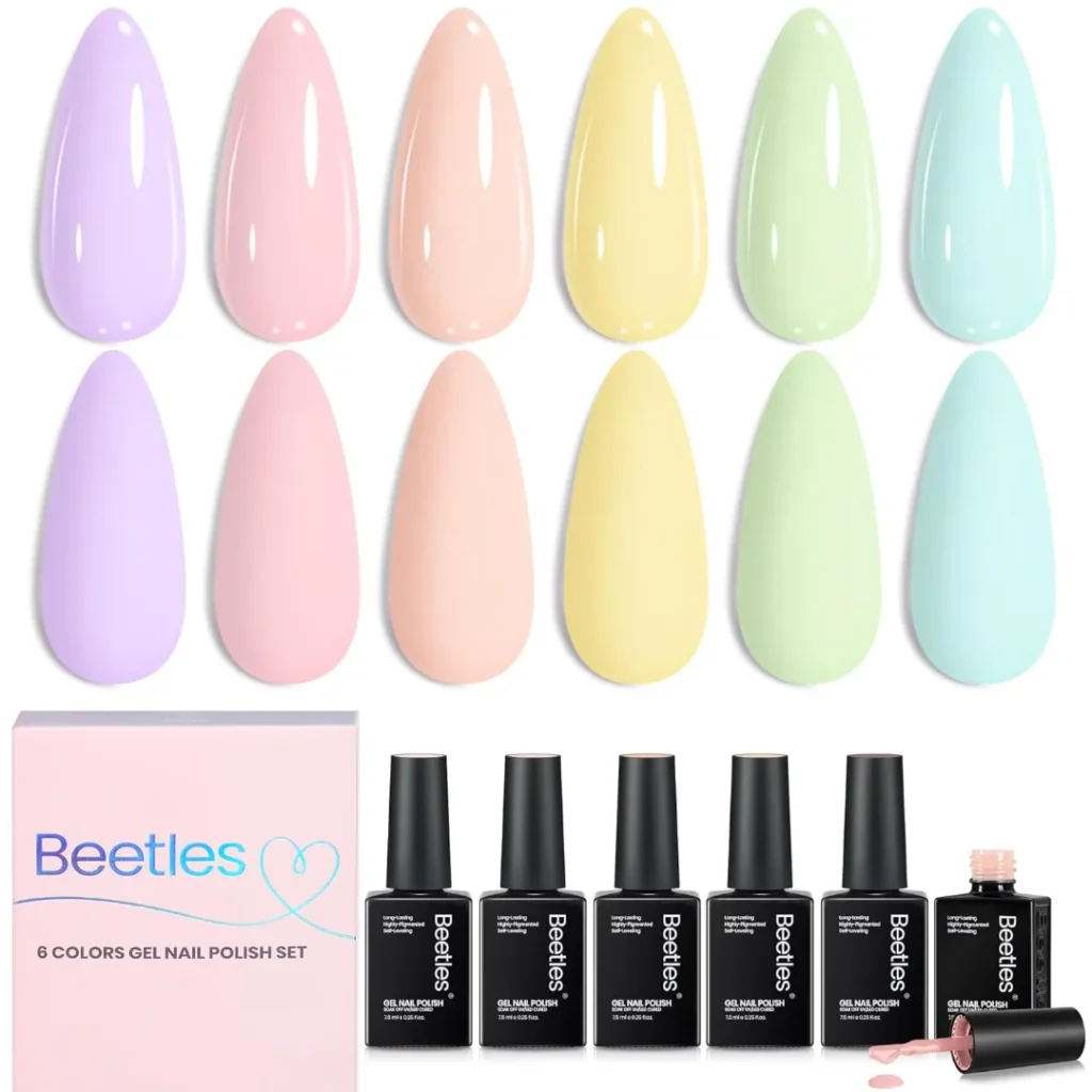 May Nail Ideas 2026: Trendy Spring Nail Designs Everyone Wants to Try compressed beetles pastel gel nail polish set