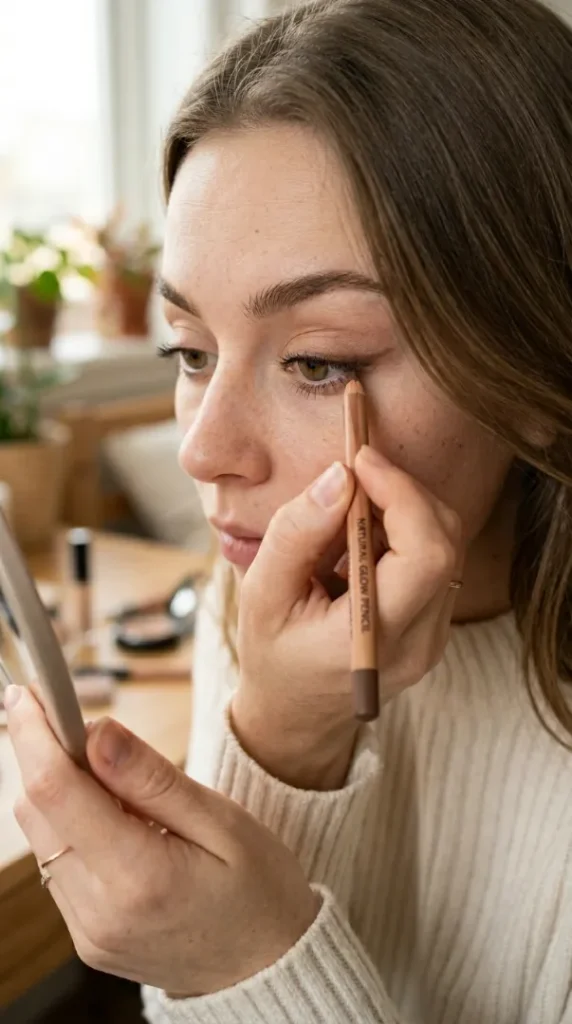 Eye Makeup Techniques for Beginners: Easy Steps for Beautiful Everyday Looks compressed beginner applying brown eyeliner 202605152004