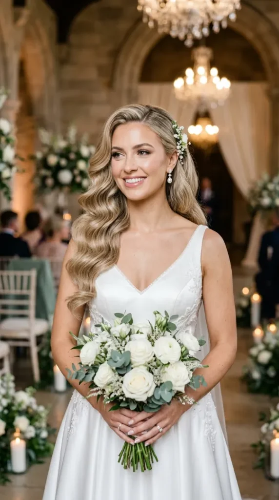 Wedding Hair Trends 2026: Stunning Long Hairstyles Every Bride Will Fall in Love With compressed bridal hairstyle with hollywood … 202605192048