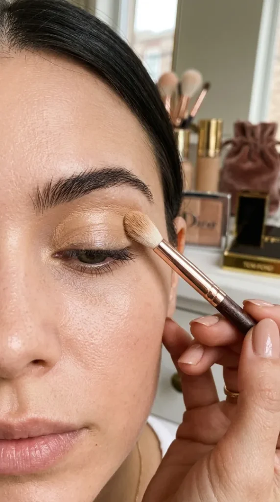 Eye Makeup Techniques for Beginners: Easy Steps for Beautiful Everyday Looks compressed concealer blended onto eyelids 202605152001