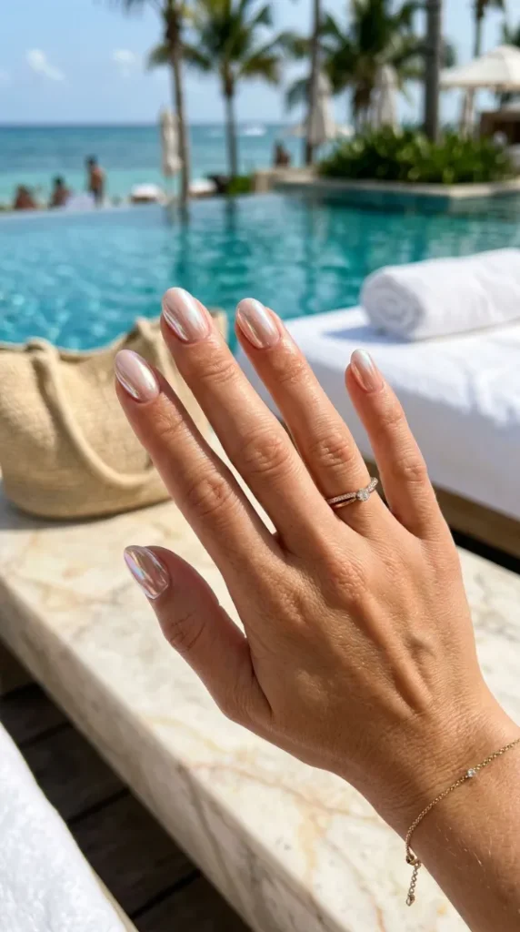 compressed donut nails with reflective shine 202605251105