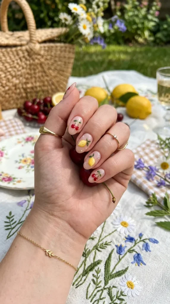 compressed fruit nails with cherry lemon 202605251110