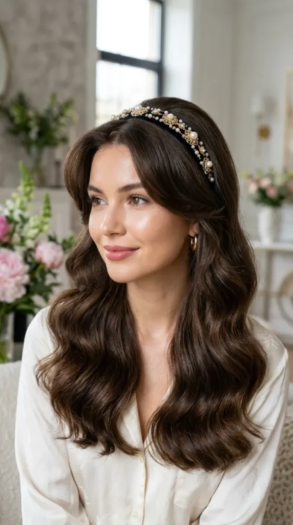 Hair Accessories Tutorial: Easy Ways to Style Clips, Claw Clips, Bows & Headbands compressed headband hairstyle with waves 202605181457