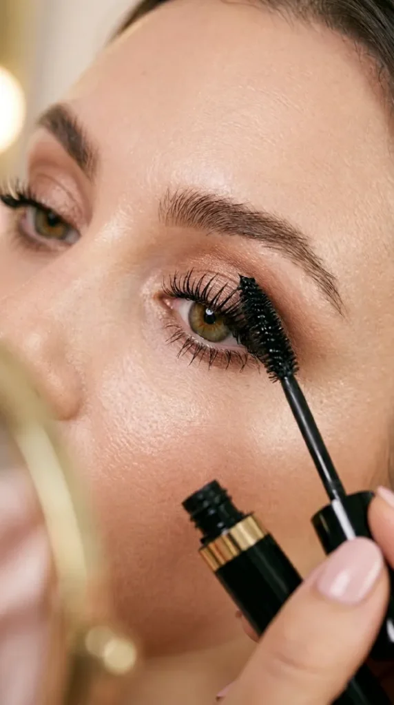 Eye Makeup Techniques for Beginners: Easy Steps for Beautiful Everyday Looks compressed mascara applied to lashes 202605152006