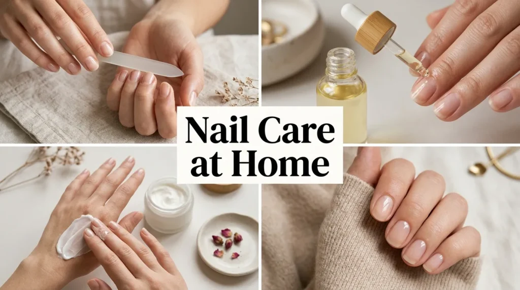 Nail Care at Home: The Complete Guide to Healthy, Strong & Beautiful Nails compressed nail care at home collage 202605160946