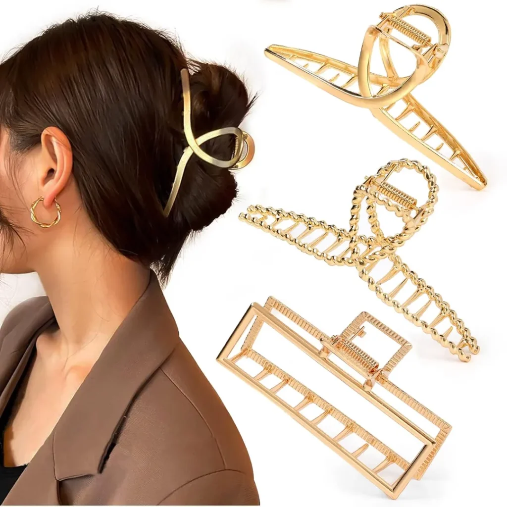 Hair Accessories Tutorial: Easy Ways to Style Clips, Claw Clips, Bows & Headbands compressed pearl rhinestone hair clip set