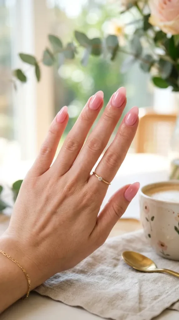May Nail Ideas 2026: Trendy Spring Nail Designs Everyone Wants to Try compressed strawberry milk nails glossy finish 202605151333