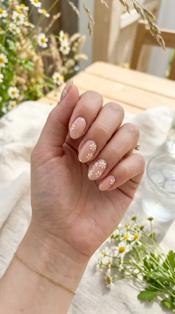 Simple Summer Nails: Easy & Trendy Nail Ideas Everyone Will Love in 2026 compressed floral summer nails daisy art 202606081054