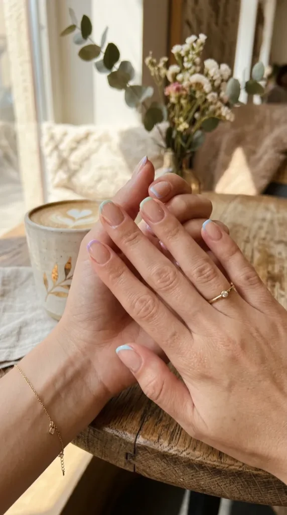 Summer French Tip Nails: 25 Chic & Trendy Nail Ideas for Summer 2026 compressed glossy french tip nails pastel 202606021603
