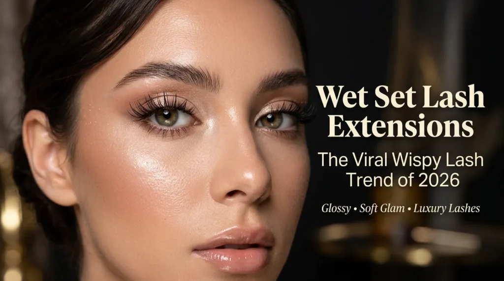 Wet Set Lash Extensions: The Ultimate 2026 Guide to the Viral Wispy Lash Trend compressed lash extensions advertisement th… 202606031213