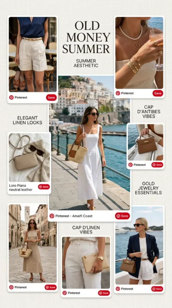 compressed old money summer outfits collage 202606101025