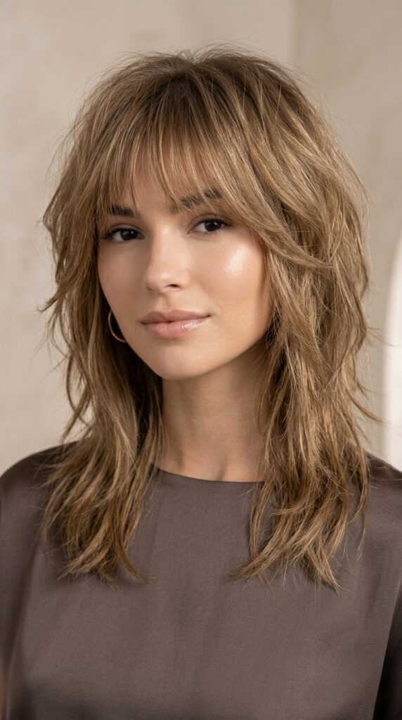 wolf cut hair glossy shine 202607211051