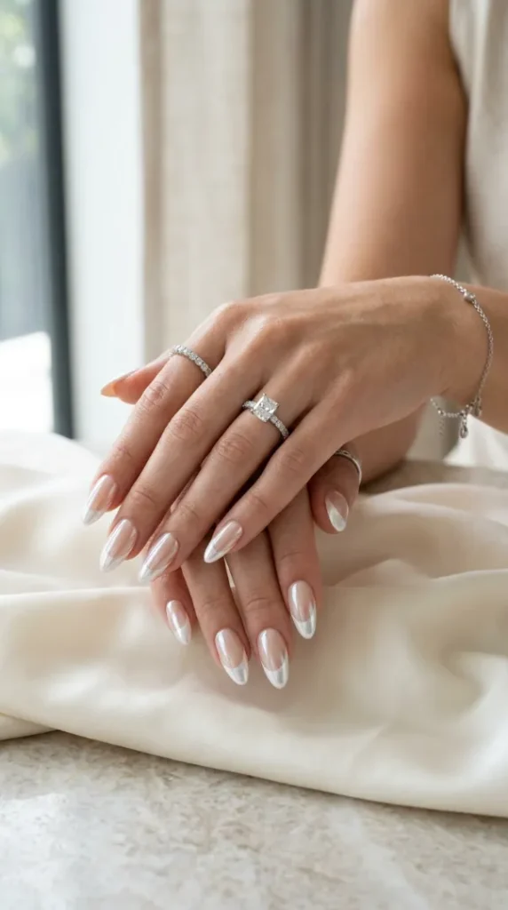 compressed chrome french tip nails silver 202607261149