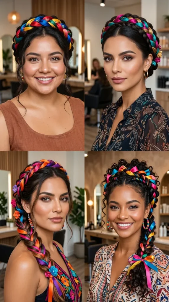 compressed four women mexican ribbon hairstyle 202607050955
