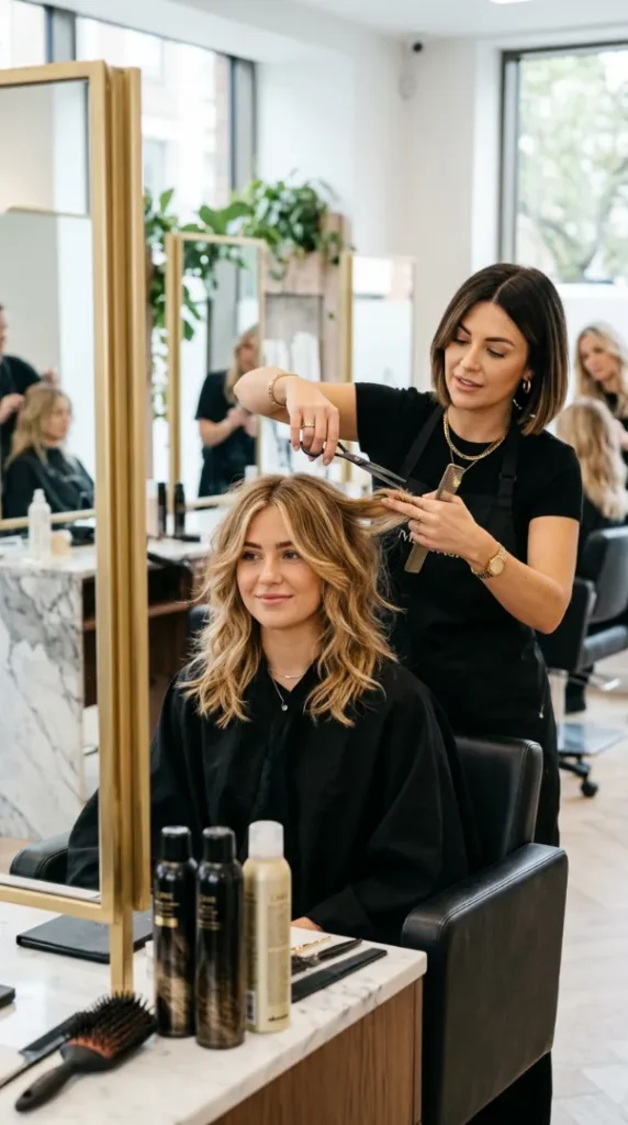 compressed hairstylist trimming wolf cut 202607211054