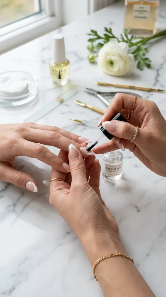 compressed hands applying top coat 202607261155