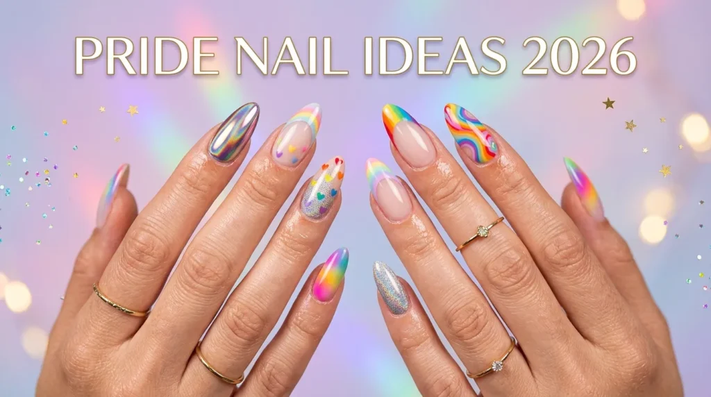 Pride Nail Ideas 2026: 25 Colorful Rainbow Nail Designs You'll Want to Wear This Year compressed pride nail ideas 2026 202607171309