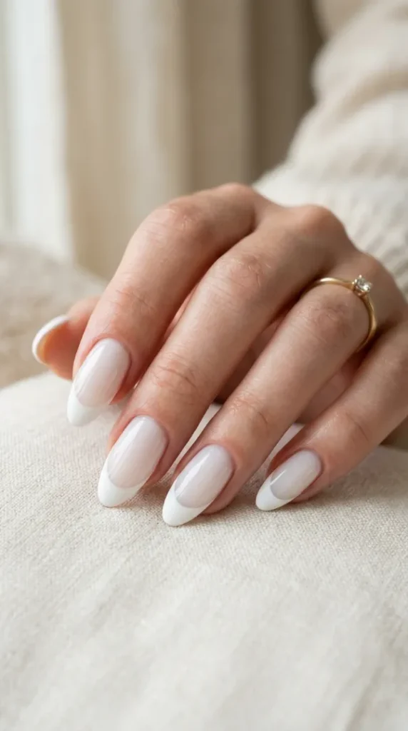 compressed white french manicure glossy matte 202607261150