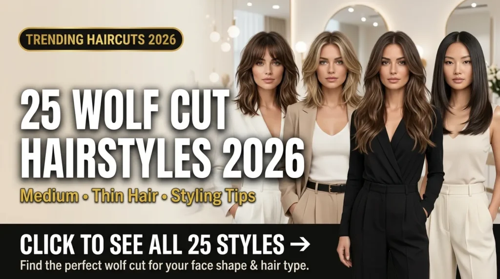 Wolf Cut Hairstyles 2026: 25 Medium-Length & Thin Hair Ideas + Daily Styling Tips compressed wolf cut hairstyles 2026 ideas 202607211324