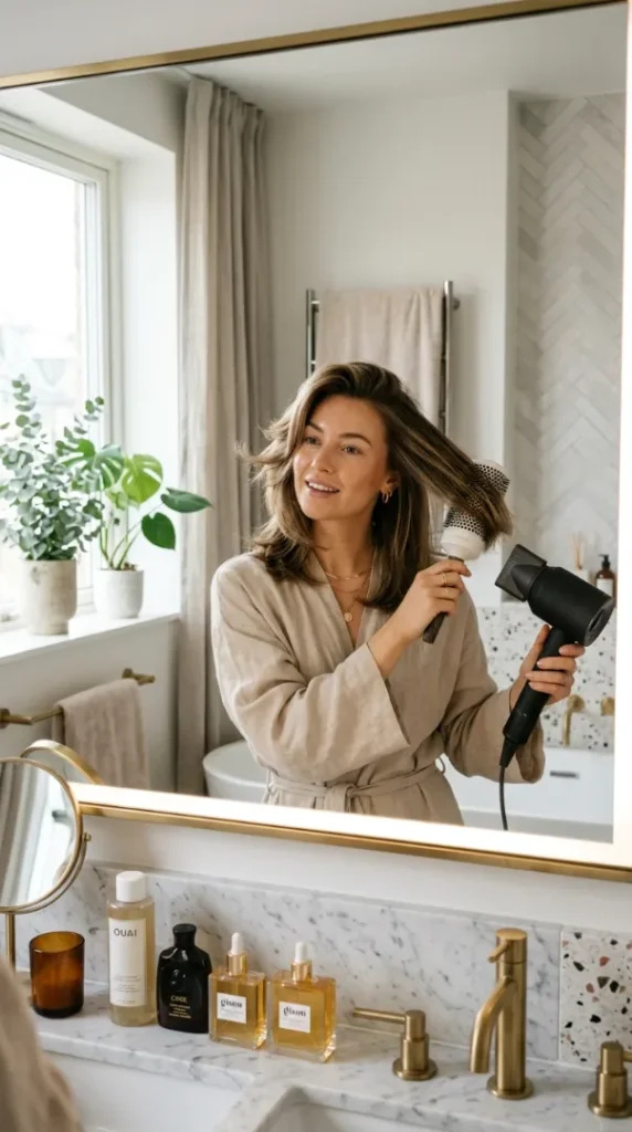 compressed woman styling wolf cut at 202607211054