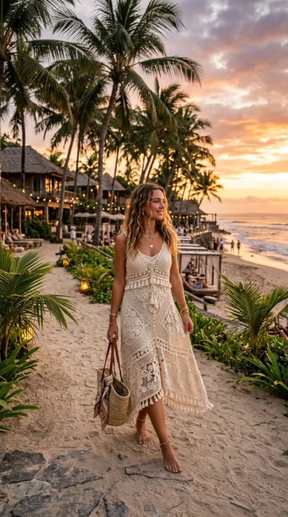 The Ultimate Guide to Beach Vacation Outfits for Women in 2026: Cute Summer Looks You'll Want to Pack compressed woman wearing beach dress near 202607121800