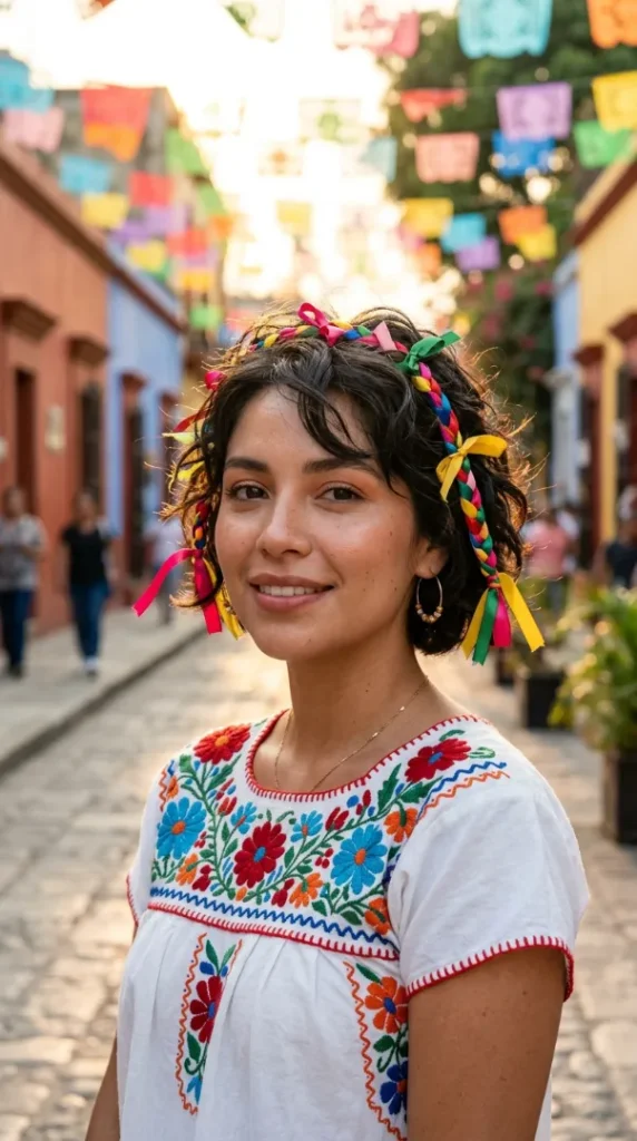 compressed woman with colorful ribbon hairs… 202607050939