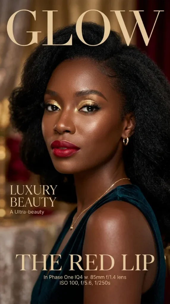 Best Lipstick Shades for Brown Skin (2026): 25 Colors That Actually Flatter Every Undertone compressed woman with ruby red lipstick 202607062041