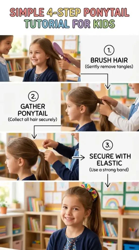 Easy Back-to-School Hairstyles for Kids That Are Cute, Quick & School Ready compressed children hairstyle infographic s… 202608170736 photoroom