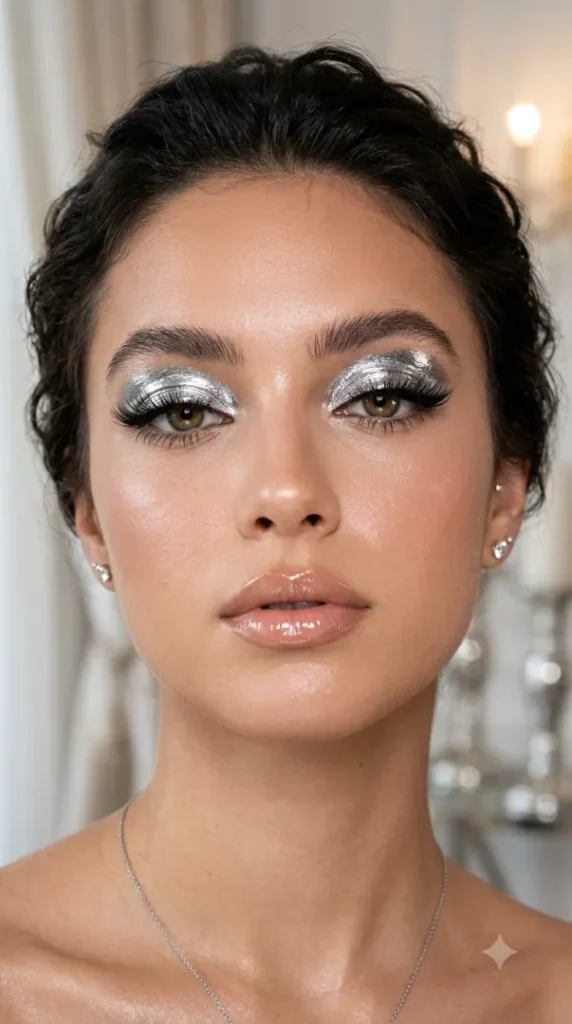 25 Creative Eyeshadow Looks That Instantly Stand Out compressed eyeshadow with mirror shine 202608040657