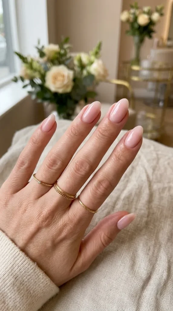 August Nails Ideas 2026: 20 Gorgeous Late-Summer Nail Designs and BIAB Inspiration compressed pink biab almond nails manicure 202608080922 photoroom