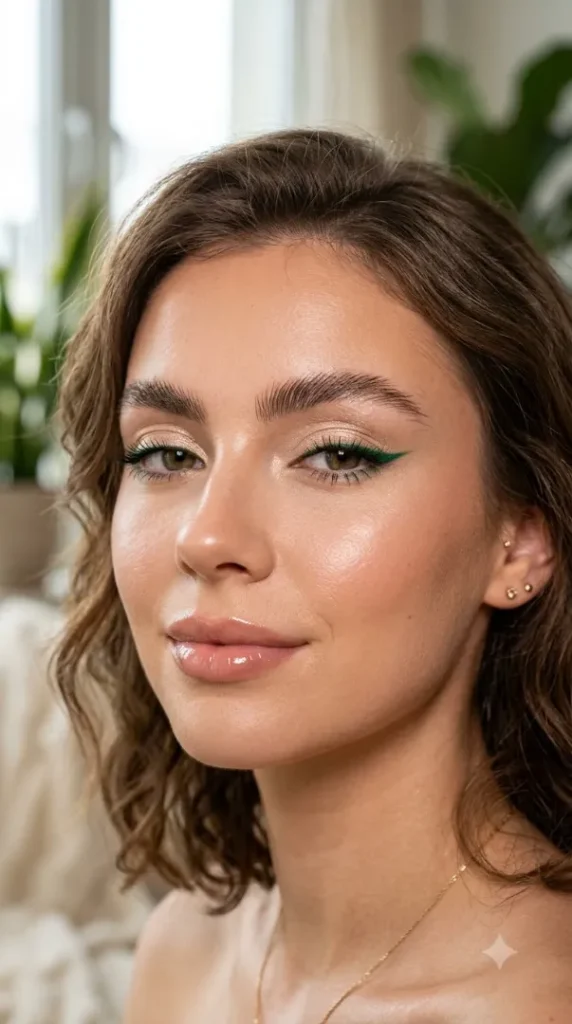 25 Creative Eyeshadow Looks That Instantly Stand Out compressed soft glam makeup with green 202608040736