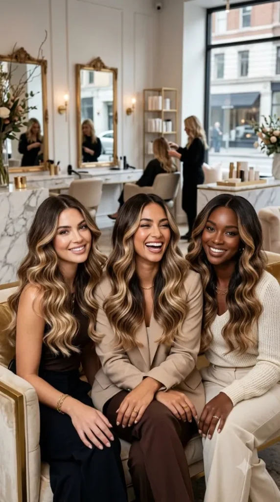 35 Hair Color Ideas You'll Want to Try in 2026: The Best Shades for Every Skin Tone & Eye Color compressed three women neapolitan hair 202608010840