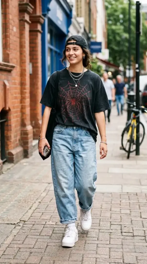 compressed woman wearing vintage graphic tee 202608221357 photoroom